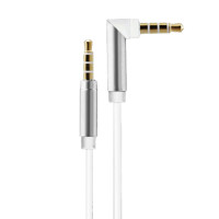 Cable Auxiliar audio 3.5 mm aux ángulo 90º 1 metro
